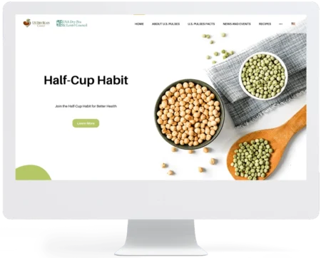 Case-Study-Pulses-02 U.S. Pulses website mockup on iMac.