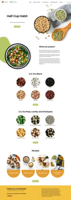 Case-Study-Pulses-03_2 Screenshot of U.S. Pulses recipe page.