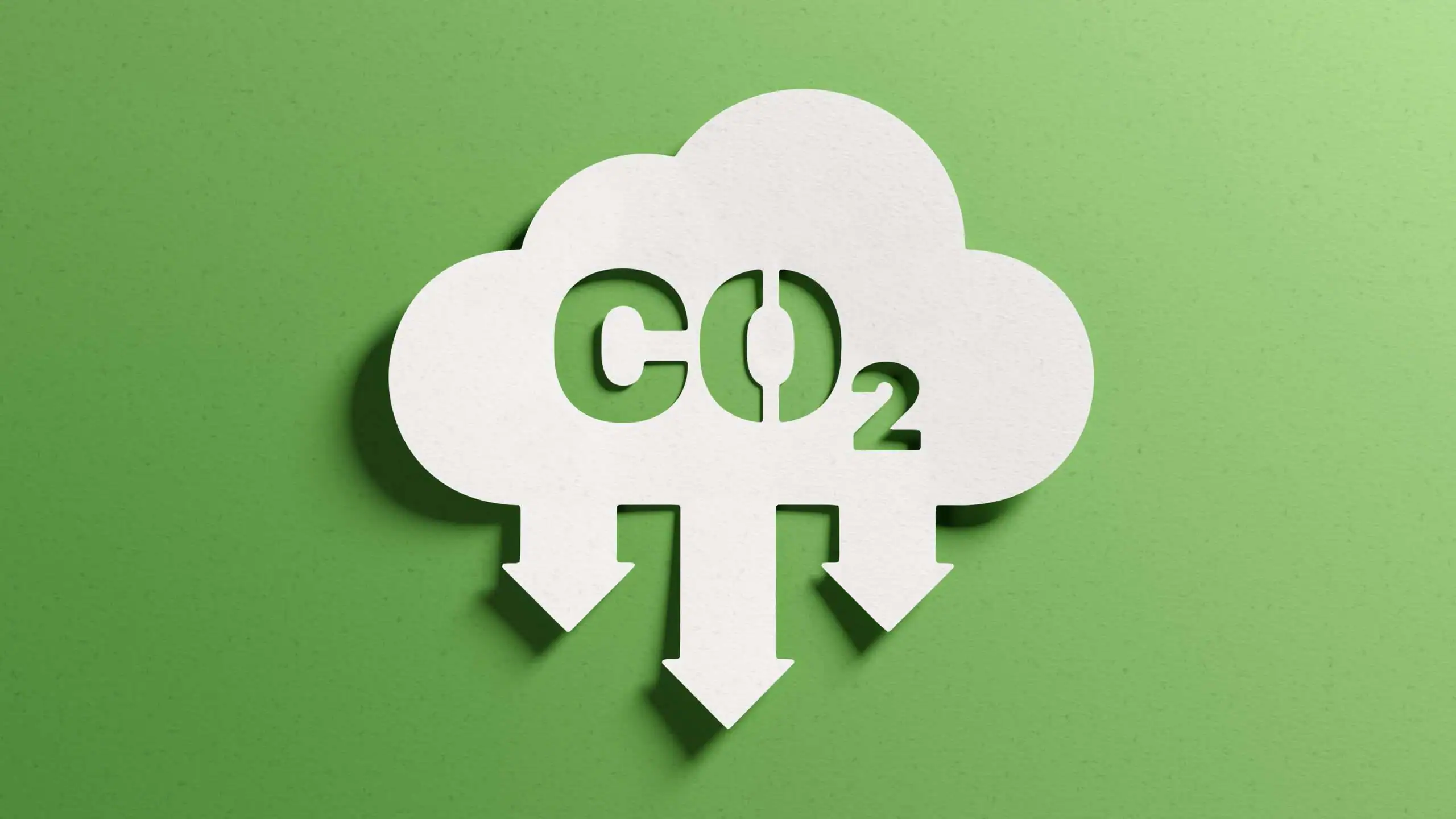 An image of a cloud that indicates a reduction of CO₂