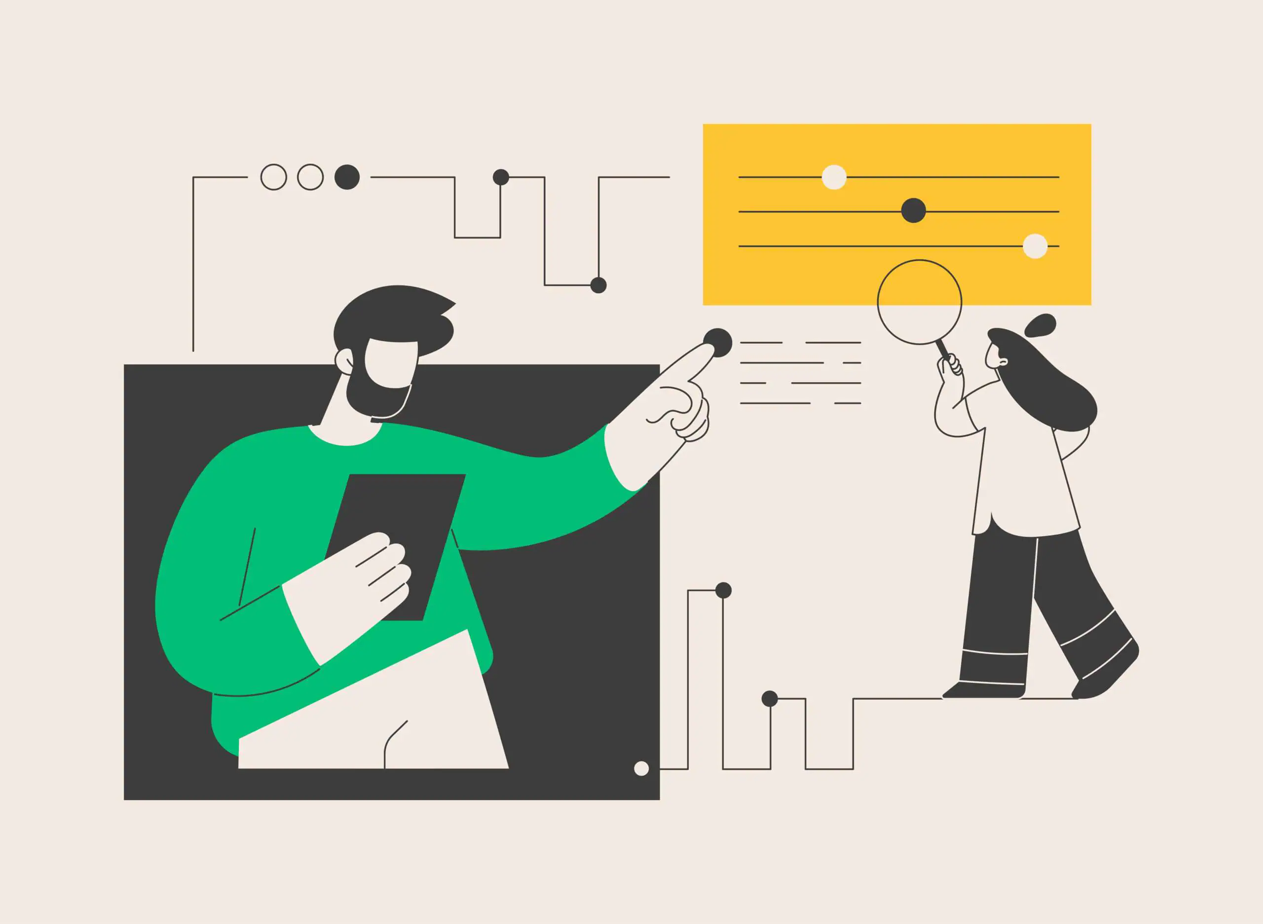 Social media analysis abstract concept vector illustration